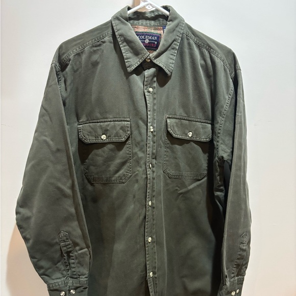 Coleman Other - Vintage Coleman Olive Button-Up Shacket.